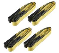 YUENPUN 4 PCS Heavy Duty Lifting Straps - 1.8m x 5cm, Max Load 9400lbs, Yellow Webbing Sling for Cargo, Flat Loop Strap Strop