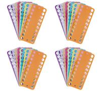 YUENPUN 40 PCS Plastic Embroidery Floss Organizer Cards, 10 colos 20 Positions Cross Stitch Thread Holder Card, 20 x 8 cm Cross Stitch Thread Organiser Cards for Sewing Craft DIY