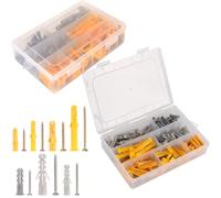 YUENPUN 420pcs Wall Plugs and Screws Set, M5 M6 M8 Expansion Anchor Bolts Self-Tapping Screw Set, Masonry Screws Assortment for Brick Concrete Drywall