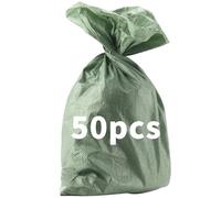 YUENPUN 50 PCS Empty Sandbags without Sand, Heavy Duty Green Sandbags, Large Storage Bags for Flooding or Storing Sand, Garbage, Building Materials, Agricultural Products, Emergency Supplies