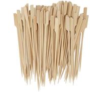 YUENPUN 500 PCS Bamboo Paddle Skewers 18cm, Flat Bamboo Paddle Skewers for Kebabs, Wooden Paddle Picks Cocktail for Barbecue, Burger, Fruit, Buffets Party