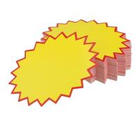 YUENPUN 500 PCS Blank Star Retail Signs Tags, Promotion Price Tags, Bringht Colour Price Labels for Market, Grocery, Store Retail, 11 x 8 cm/4.3 x 3.2 inch