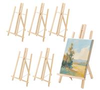 YUENPUN 6 Pack 40 x 24cm Wooden Table Top Easel, Adjustable Easel Stand, Wood Display Easel for Paintings, Drawing Arts Crafts Canvas Photo Frame