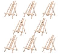 YUENPUN 8 Pack 30x15cm Wooden Table Top Easel, Adjustable Easel Stand, Wood Display Easel for Paintings, Drawing Arts Crafts Canvas Photo Frame
