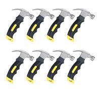 YUENPUN 8 Pack 8oz Stubby Claw Hammer, Small Claw Hammer with Non-Slip Grip, Portable Stubby Hammers for Fine Woodworking and DIY Projects