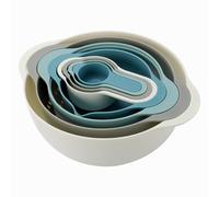 YUENPUN 8 Pcs Plastic Nesting Bowls Set with Mixing Bowl, Filtering Bowl, Measuring Cup, Sieve, Space Saving Multi Functional Kitchen Food Preparation Set for Baking, Kitchen, Picnic Bowls, Food Prep