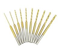 YUENTOEN 10Pcs Mini Twist Drill Bit Set - Micro Engraving Drill Bits, HSS 2.35mm Shank Titanium Coated 0.6mm to 2.2mm Tiny Drill Bit Hole Drilling Tool for DIY Resin, Jewelry, Amber, Beads and Beeswax