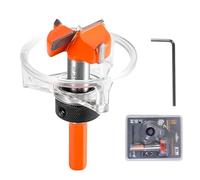 Yuentoen Forstner Drill Bit 35 mm with Dust Cover, Woodworking Hole Opener, Adjustable Positioning Drill, Forstner Drill Bit with Depth Stop for Hinge Wood Hole Drilling Woodwork