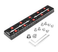 YUEOCT 230mm/9.05" Telescope Rail Bar Vixen Style Dovetail Mounting Plate, with M6 1/4" 3/8" Camera Screw for Telescope Saddle Mount Base OTA Equatorial Head Tripod Adapter Sky Astrophotography
