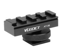 YUEOCT 2in1 Finder Mounting Adapter 11mm 20-21mm Picatinny Dovetail Rail w 1/4" Hole for Finderscope Guide Scope Red Dot Reflex Sight Mount DSLR Camera Hotshoe Coldshoe Hot Cold Shoe (Updated Version)