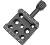 YUEOCT Telescope Dovetail Saddle Clamp Tripod Adapter Mount for Vixen Style Dovetail Plate, Support Drop-in Mounting, with M6 M8 Countersunk Bores for OTA Equatorial Head