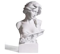 YUEOECOR Greek Statue of Musical Goddess, Classic Roman Head Bust Greek Mythology Sculpture Living Room Home Art Décor