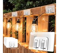 Yuepengkai 60Pcs Large Outdoor String Light Hooks,Nano Adhesive Wall Hooks for Hanging Lights, Ideal for Patio, Fence, House, Christmas, Halloween Decorations,Garden Balcony Decor