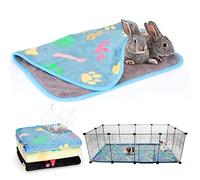 YUEPET 3 Pack Waterproof Guinea & Pig Blankets Washable Small Animal Fleece Cage Liners Soft Pet Mat for Hamster, Rabbit, Chinchilla, Ferret, Guinea Pigs 48"x24"