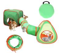 YUEPET Rabbit Tunnel & Cube Tent, Bunny Hideout, Guinea Pig Tunnel, Avocado