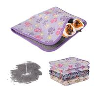 YUEPET Waterproof Guinea Pig Blankets Washable 3 Pack Small Animal Fleece Cage Liners Pet Soft Sleep Mat Pad Cover Warm Flannel Throw for Hamster Guinea Pig Rabbit Chinchilla Hedgehog Ferret 23"×16"