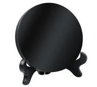 Yuepin Black Obsidian Scrying Mirror, Obsidian Mirror with Stand and Box for Divination, Meditation, Healing, Witchcraft and Spiritual Practices