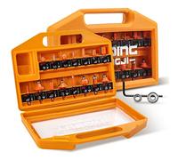 Yueqing Zhongji Router Bits Set of 15 Pieces 1/4 Inch Tungsten Carbide Router Bits Set 1/4 Shank Woodwork Tools for Beginners