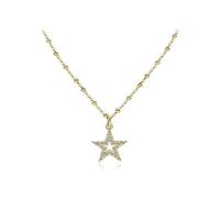 Yueran Stars Moving Round Five-Pointed Star Necklace Smart Shining Item Women