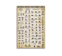 YUERBNC Ashtanga Yoga Primary Series Posters Wall Art Canvas Aesthetic Poster Painting Decor For Living Room Bed Room Elegant Poster 08x12inch(20x30cm) Unframe-style