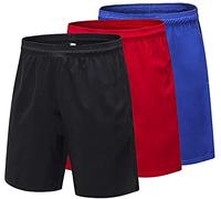 Yuerlian 3 Pack Mens Shorts Quick Dry Running Gym Workout with Pockets