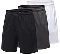 Yuerlian 3 Pack Mens Shorts Quick Dry Running Gym Workout with Pockets