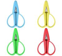 Yuerme 4 Pack Mini Scissors with Protective Caps,8.5cm Portable Small Scissors for Travel,Sharp Stainless Steel Embroidery Sewing Scissors for Crafts,Thread,Yarn,Hand Luggage Safe,Multi-Colour