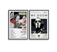 Yuesene 2 PCS Mf Poster Doom Music Rapper Vintage Singer Album Cover Poster Wall Art Canvas Posters Room Decorative Aesthetic Poster Print Decor Posters 12x18inch(30x45cm) Style