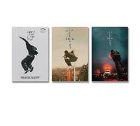 Yuesene 3 PCS Travis Poster Scott Music Singer Vintage Rapper Poster Wall Art Canvas Posters Room Decorative Aesthetic Poster Print Decor Posters 08x12inch(20x30cm)-3pcs Style