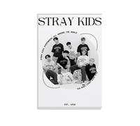 Yuesene Stray Poster Kids Music Vintage Boy Band South Korean Music Posters for Room Aesthetic Canvas Wall Art Bedroom Decor12x18inch(30x45cm)