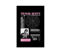Yuesene Travis Poster Scott Music Collage Vintage Rapper Singer Music Posters for Room Aesthetic Canvas Wall Art Bedroom Decor12x18inch(30x45cm)