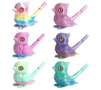 Yueser Bird Whistle, 6 Pieces 3D Printing Multicolor Party Whistles Bird Call Noisemaker Toys Funny Water Whistle Outdoor Bathtime Musical Toy for Kids Christmas Easter Birthday Party (Color Random)