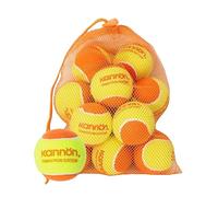 YUESHENG Children's Tennis Balls, Stage 2 Orange Beach Tennis Ball, 50% Low Compression Training Tenis Balls Playing Tennis Ball 12 Pieces Tennis Balls with Carry Bag (Orange)