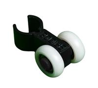 YueShengYCHUANG Billiard Cue Guide Pool Cue Stroke Guide Roller Bridge Two Wheel Low Friction Practice Tool For Stable Stroke And Power Control Suitable for Training Club Play Home Tables, Black