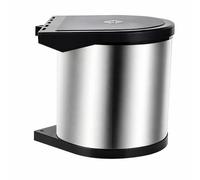 YueShengYCHUANG Cabinet-Mounted Waste Bin with Door Hardware Concealed Single Kitchen Pull-out Trash Bin Wipe-Clean for Apartment Kitchens, Black