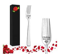 Yueshop Engraved Fork Anniversary Wedding Gifts for Him Her Christmas Gift