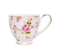 YUESITE 16oz Bone China Coffee Mugs for Women Mugs Flora Coffee Tea Cups Novetly Coffee Cups Gift for Women Mom Friends