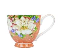 YUESITE 16oz Bone China Coffee Mugs for Women Mugs Flora Coffee Tea Cups Novetly Coffee Cups Gift for Women Mom Friends