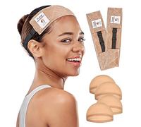 Yuest Wig Grip Band for Lace Front Wig Grip Bands for Keeping Wigs in Place Secured Non Slip Grip Headband Wig Accessory for Women Wigs Gripper No Slip Velvet Wig Head Grip Band Beige 2 Pack