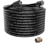 YUET 10M 33ft High Pressure Washer Hose, 3600 PSI Universal Extension Hose Replacement Hose for Kärcher, for Nilfisk, Petrol Washer with M22x14mm Thread Extension Plug, Double External Thread Coupling