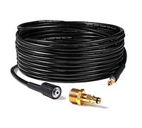 YUET 10M High Pressure Washer Replacement Hose M22(14mm) End with Quick Connector Adapter for All Kärcher K2(New/Old), K3, K4, K5, K7 Machines & Quick Connect End for New K2-K7 Gun(Not for Old K2 Gun)