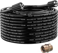 YUET 15M 50ft High Pressure Washer Hose, 3600 PSI Universal Extension Hose Replacement Hose for Kärcher, for Nilfisk, Petrol Washer with M22x14mm Thread Extension Plug, Double External Thread Coupling