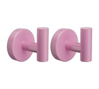YUET 2 Pcs Bathroom Towel Hook,Screw in Metal Coat Hooks, Heavy Duty 10kg Capacity, Robe Hook SUS 304 Stainless Steel Door Hanger Towel Robe Clothes Closet Sponges Holder (Pink)