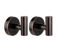 YUET 2 Pcs Bathroom Towel Hook,Screw in Metal Coat Hooks, Heavy Duty 10kg Capacity, Robe Hook SUS 304 Stainless Steel Door Hanger Towel Robe Clothes Closet Sponges Holder for Bathroom Hotel (Bronze)
