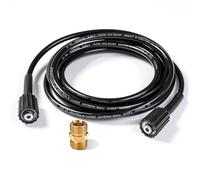 YUET 5M 16ft High Pressure Washer Hose, 3600 PSI Universal Extension Hose Replacement Hose for Kärcher, for Nilfisk, Petrol Washer with M22x14mm Thread Extension Plug, Double External Thread Coupling