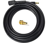 YUET 5M High Pressure Washer Replacement Hose M22(14mm) End with Quick Connector Adapter for All Kärcher K2(New/Old), K3, K4, K5, K7 Machines & Quick Connect End for New K2-K7 Gun(Not for Old K2 Gun)
