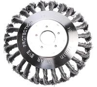 YUET 6'' Grass trimmers Strimmer Head Garden Trimmer Wire Brush Solid Steel Wheel Weed Razors Snow Island Plough Rope Mower for Lawn Rotating Replacement Tool (6 inches)