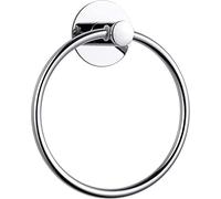 YUET Chrome Towel Holder Towel Ring Rail Self Adhesive Towel Holder,Stainless Steel Bathroom 7.08 inches/18cm,Wall Mounted 3M No Drill Hand Towel Rails for Kitchen Bathrooms (Polished)
