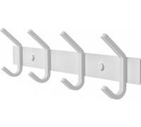 YUET Door Hooks, Towel Hook Stainless Steel Coat Hooks Wall Mounted Screw in Modern Metal Heavy Duty Coat Rack Row of Hooks Hanger Robe Clothes Hat Hook for Bathroom Bedrooms (White)