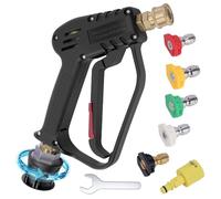YUET High Pressure Washer Gun with O-Ring Adapter & M22(14mm) to Quick Connector Convert for Kärcher All K2 Models (New & Old), K3, K4, K5, K7,4000PSI Swivel Cleaner Gun with 5 Nozzles